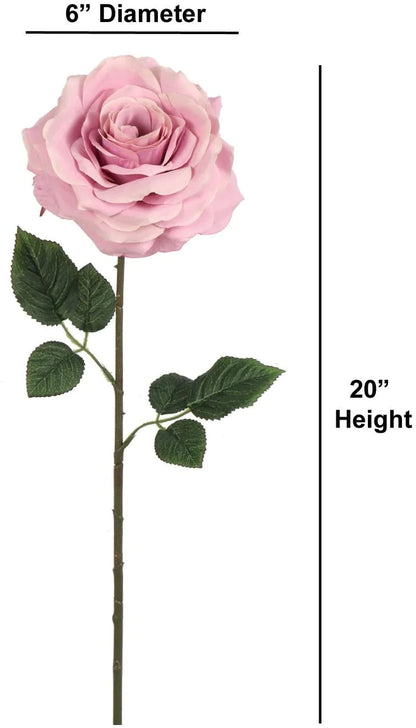 Artificial Lilac Open Rose Stem-20"