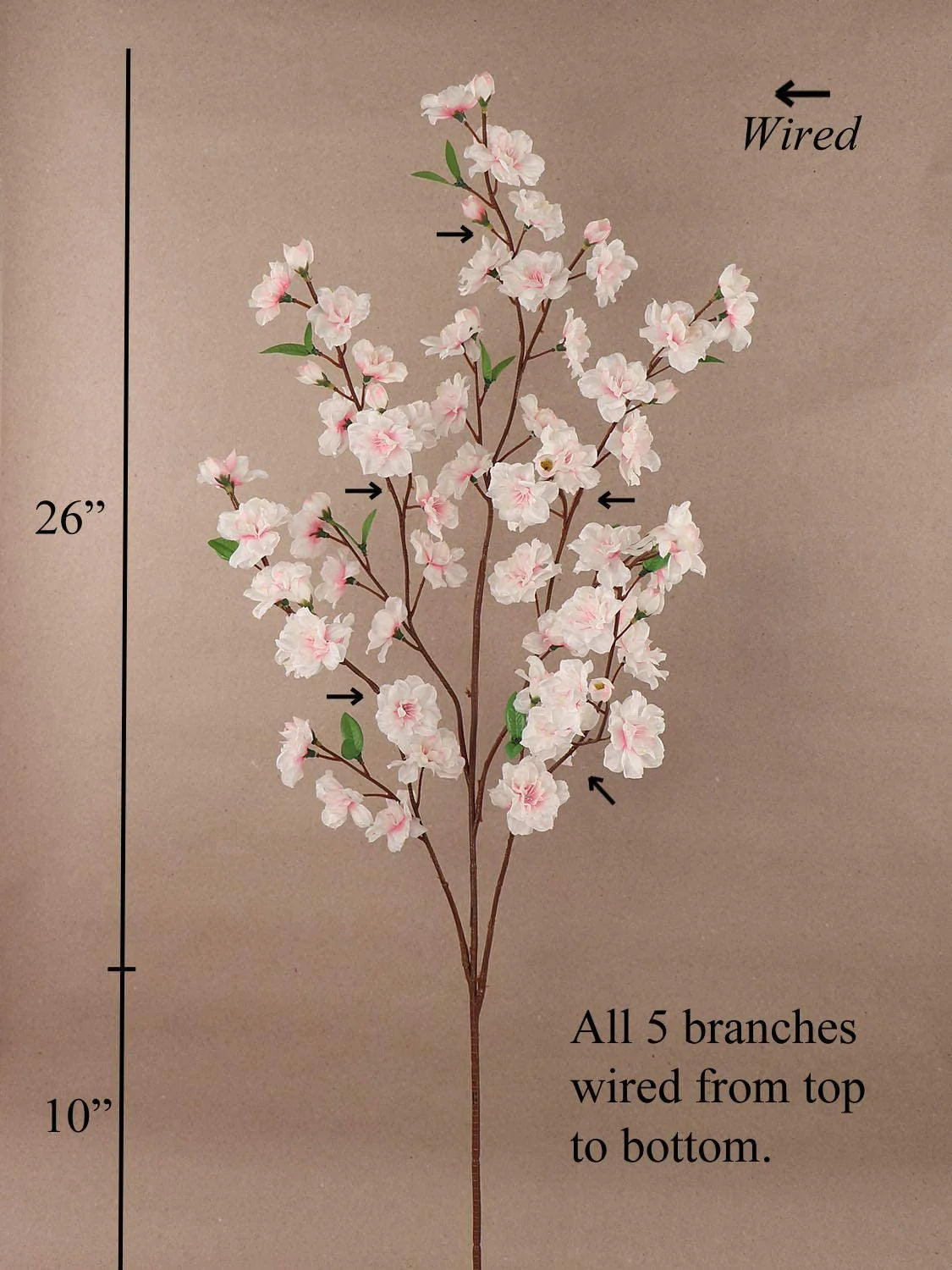 Artificial Cherry Blossom Branch-36" (4 Pieces)