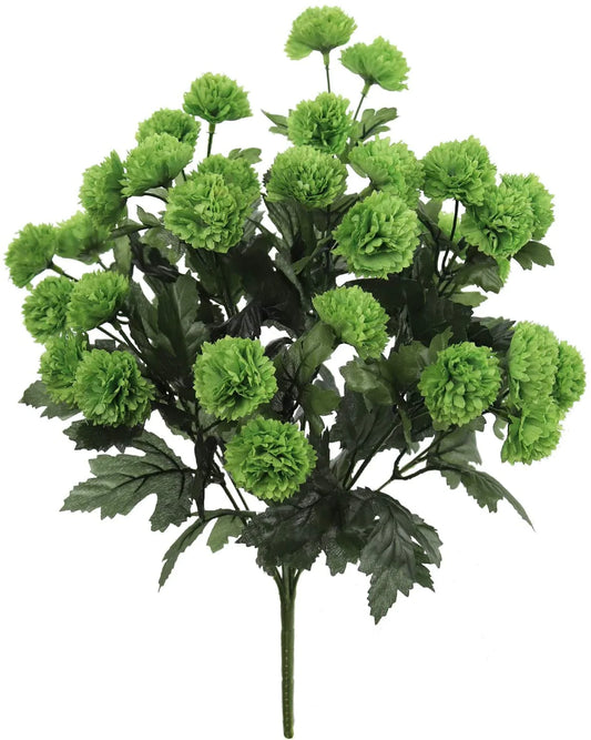 Artificial Green Mum Bush- 18"