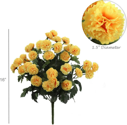 Artificial Yellow Mum Bush-18''