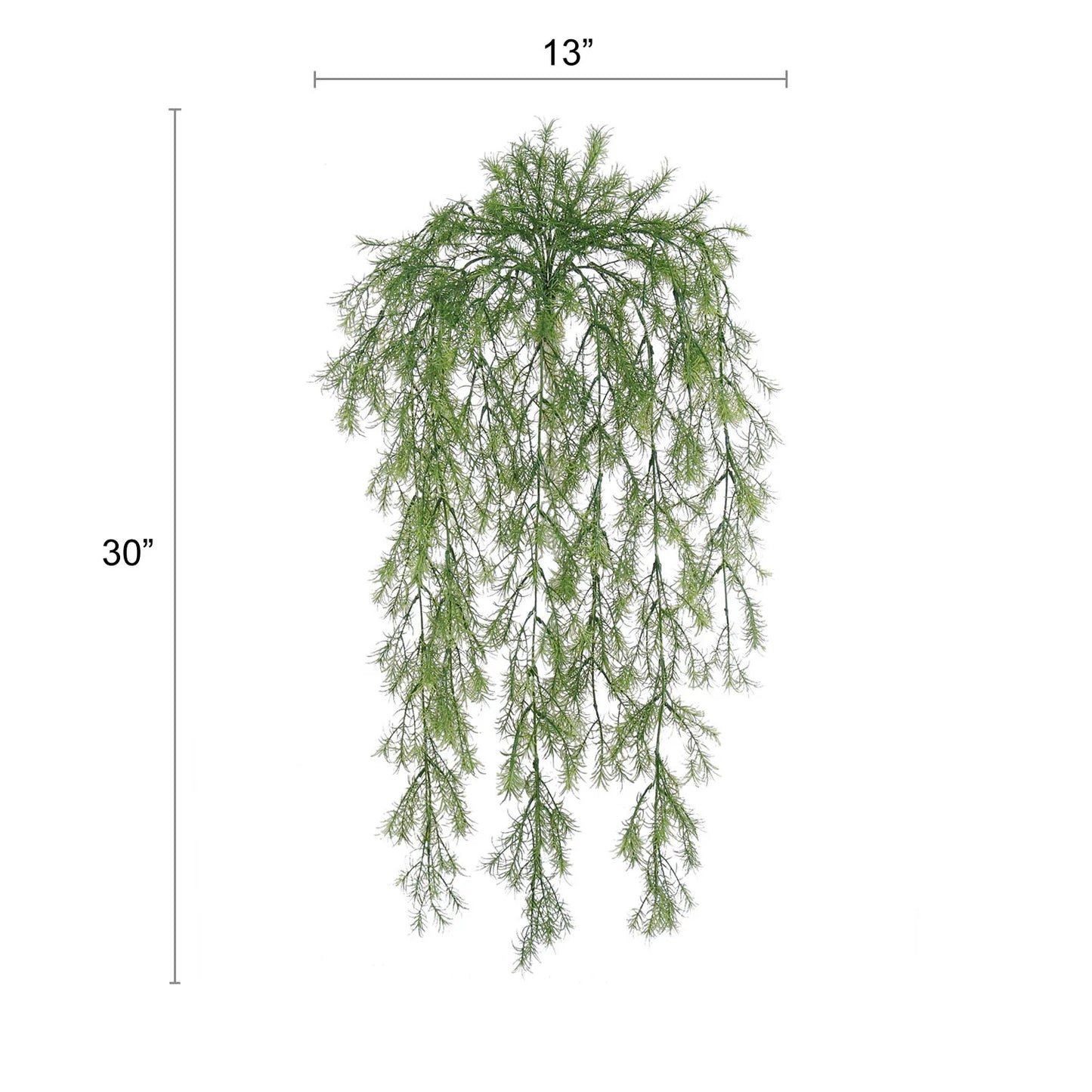 All Weather Artificial SpringeriI Plant Hanging w 9 Branches 31"