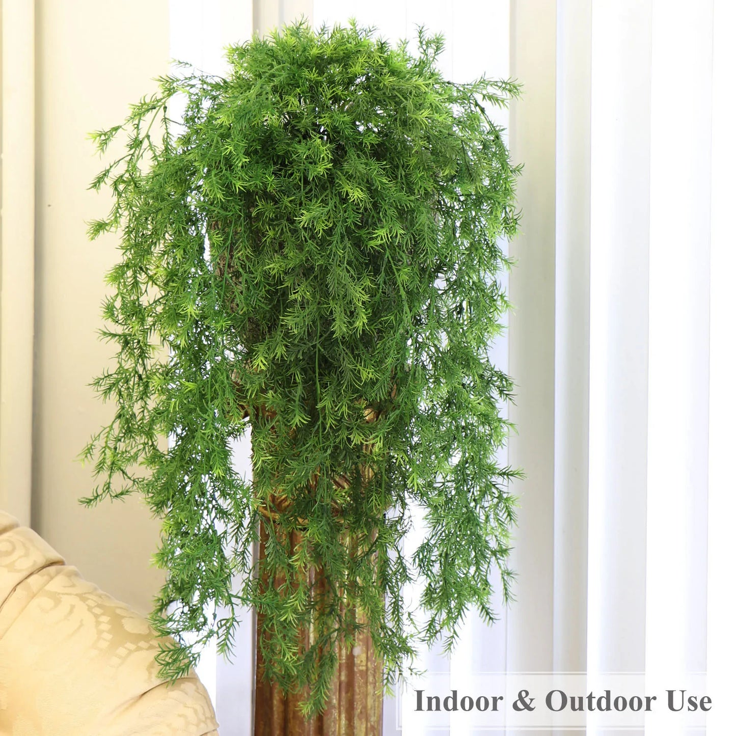 All Weather Artificial SpringeriI Plant Hanging w 9 Branches 31"