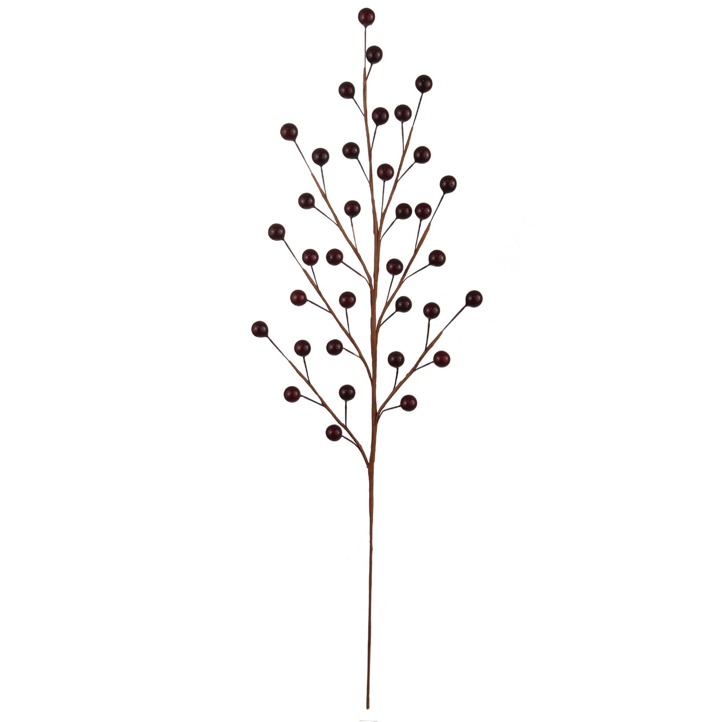 Artificial Burgundy Berry Stem Picks 35 Berries- 17"