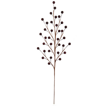 Artificial Burgundy Berry Stem Picks 35 Berries- 17"