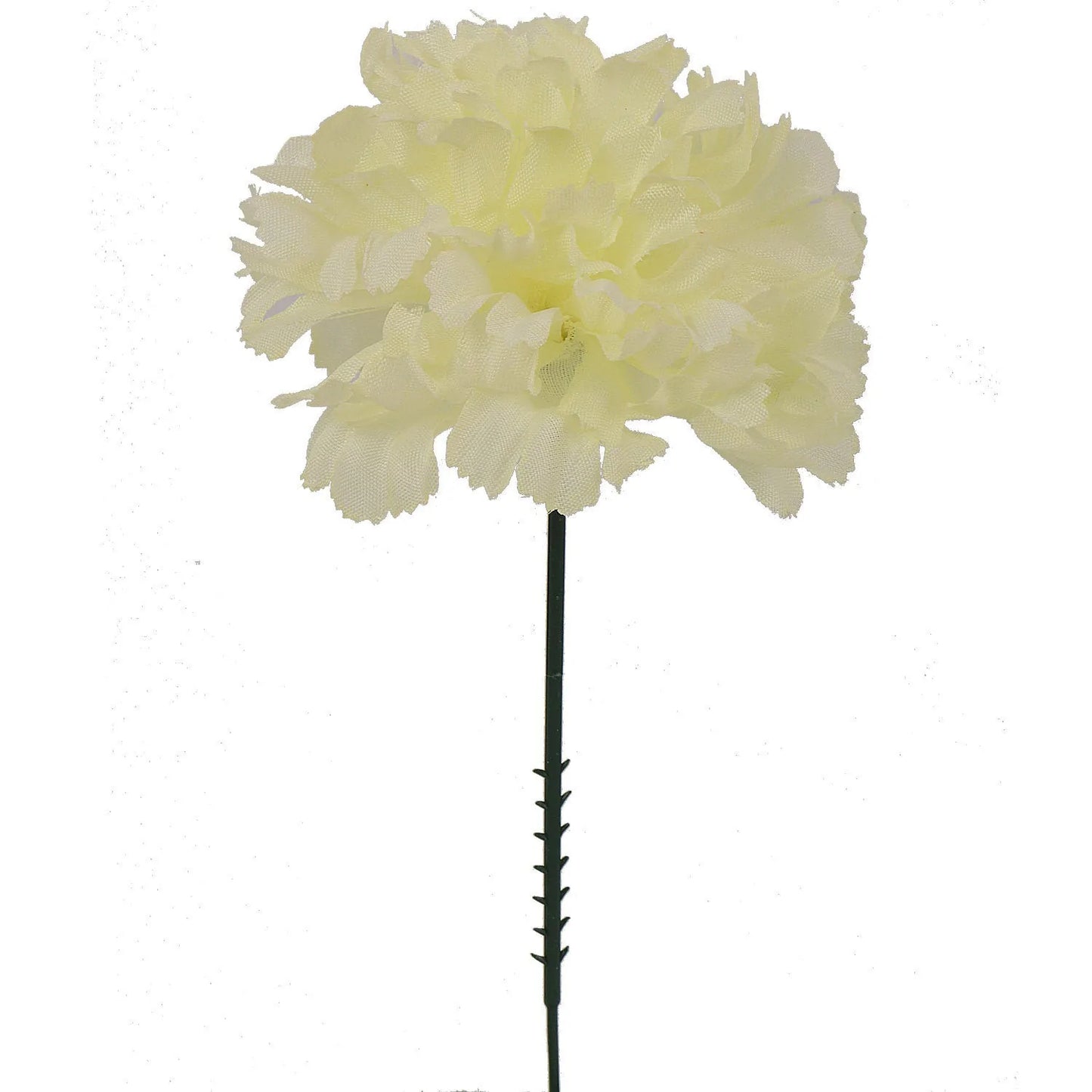 Radiant Sunshine: Artificial 7"x 3.5" Light Yellow Carnation Pick - Set of 100 | Lifelike Floral Decor | Vibrant Yellow Carnation Blossoms | Perfect for Home Décor, Crafts, and Events