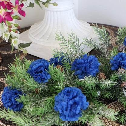 Exquisite Faux Royal Blue Carnation Pick 100 - Lifelike 7"x 3.5" Artificial Flowers for Stunning Floral Arrangements, Weddings, and Decor - Vibrant, Elegant, and Long-Lasting Blooms - Perfect for DIY Crafts and Gifts