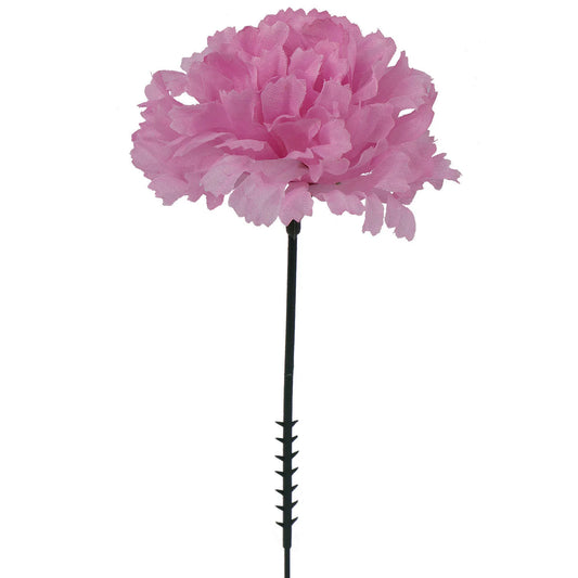 Lavender Serenade: Set of 100 Artificial Light Purple Carnation Picks - 7"x 3.5" | Exquisite Silk Flower Stems for Crafts, Decor, and Floral Arrangements