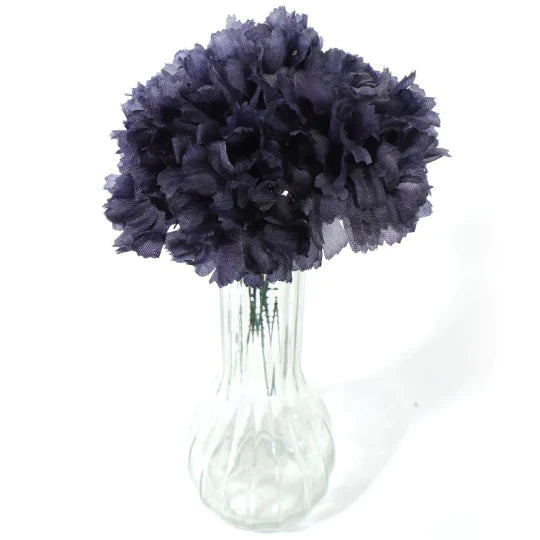 Navy Sophistication: Embellish Your Space with 100-Pack Silk Navy Carnation Picks - Striking 3.5" Heads for Elegant Décor and Versatile Arrangements