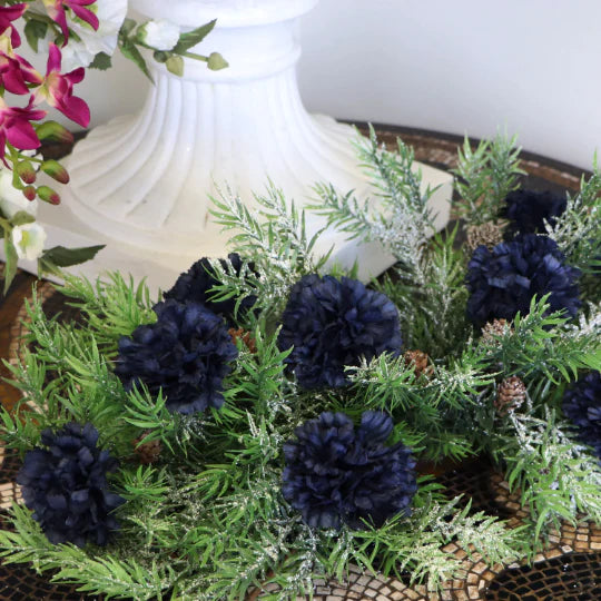 Navy Sophistication: Embellish Your Space with 100-Pack Silk Navy Carnation Picks - Striking 3.5" Heads for Elegant Décor and Versatile Arrangements