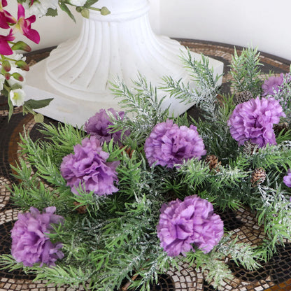 Captivating Beauty in Bulk: Set of 50 Artificial Purple Carnation Picks, 7"x 3.5" - Stunning Floral Accents for Bouquets, Crafts, and Decor