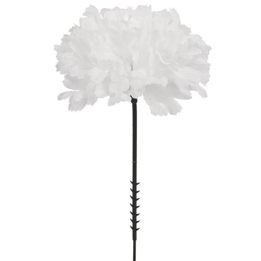 Blooming Elegance: 50-Pack of Lifelike Silk White Carnation Picks - Perfect for Floral Arrangements, Weddings, and Home Decor