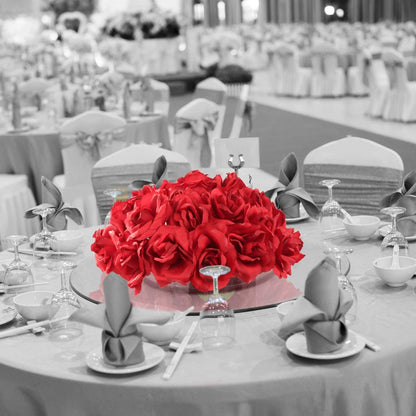 Crimson Majesty: 50-Pack of Exquisite Dark Red Artificial Rose Picks, Perfect for Elegant Floral Arrangements, Crafts, and Special Occasions