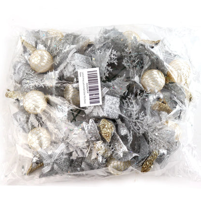 Christmas Ornament Picks Silver- 7" (24 Pieces)