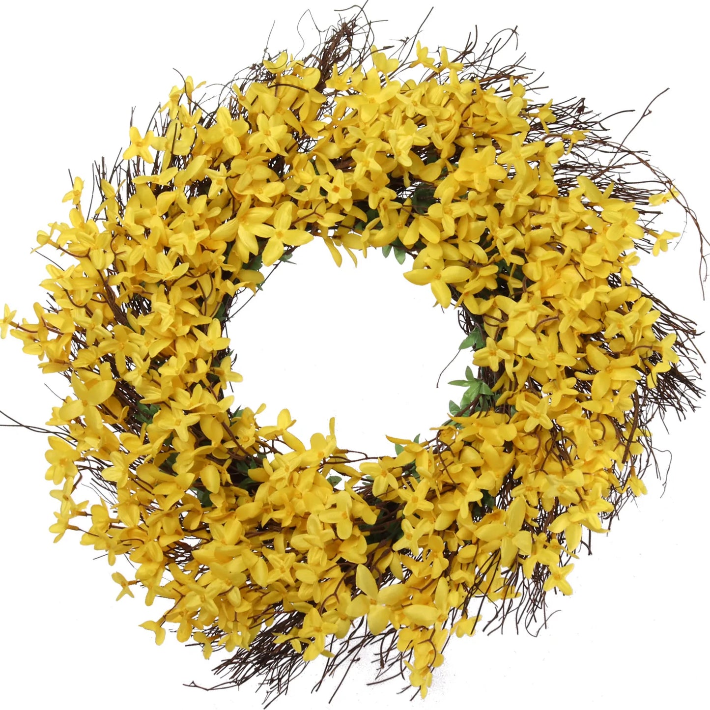 Artificial  Forsythia Wreath-22"