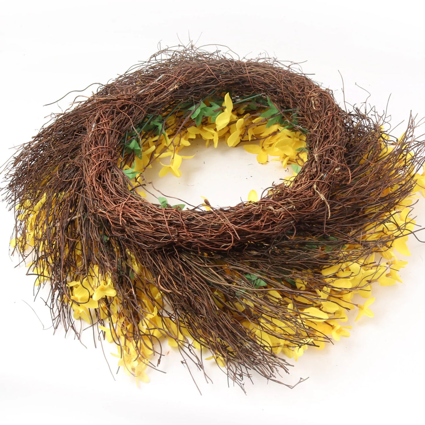 Artificial  Forsythia Wreath-22"