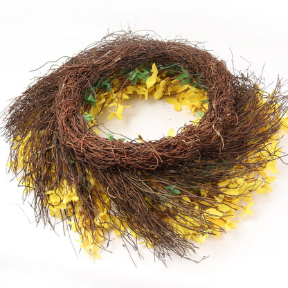 Artificial  Forsythia Wreath-22"