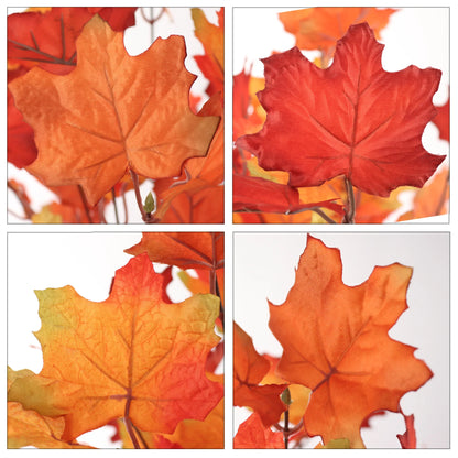 6ft Premium Artificial Maple Leaf Garland, High-Quality Silk Faux Autumn Leaves, Perfect for Fall, Thanksgiving & Christmas Home Decor