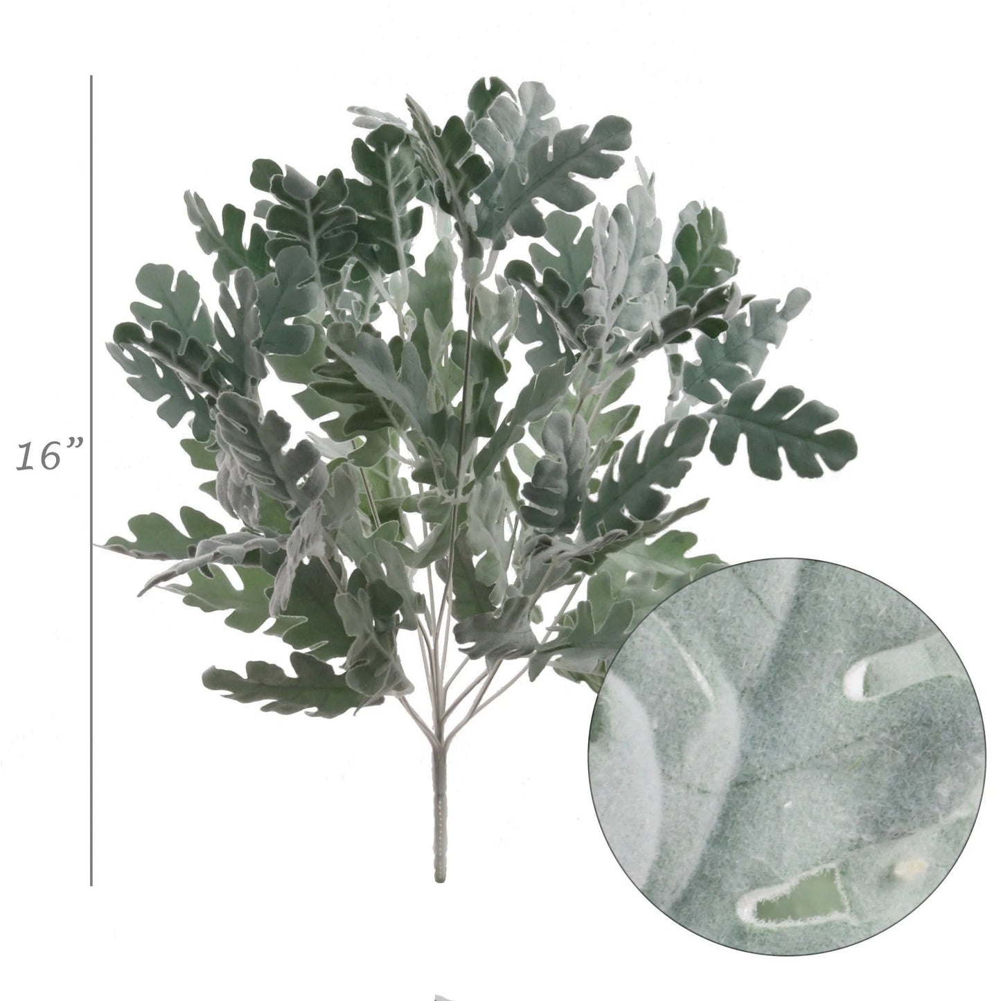 Artificial Dusty Miller Bush-16'