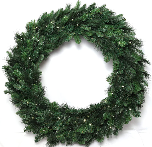 Christmas Wreath LED Lights 48" Classic Green Pine