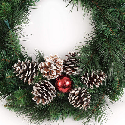 White Tipped Pine Cone Spray, 3 Perfect 2.5" Pine Cones on Bendable Stem, Ideal for Christmas Decorations, Floral Arrangements & Seasonal Crafts