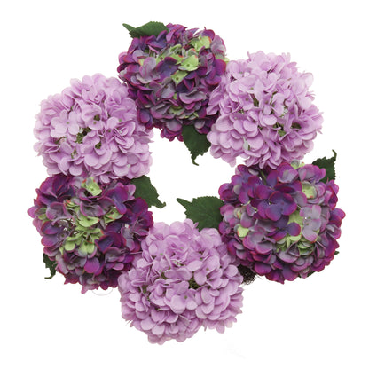 18" Artificial Magenta & Pink Hydrangea Wreath, Handcrafted & UV Resistant, All-Season Floral Decor, Perfect for Home, Weddings, Events & Christmas Displays