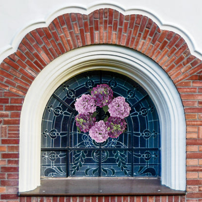 18" Artificial Magenta & Pink Hydrangea Wreath, Handcrafted & UV Resistant, All-Season Floral Decor, Perfect for Home, Weddings, Events & Christmas Displays