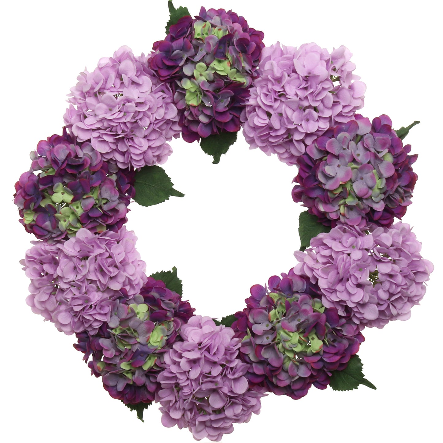 24" Artificial Magenta & Pink Hydrangea Wreath, Handcrafted & UV Resistant, All-Season Floral Decor, Perfect for Home, Weddings, Events & Christmas Displays