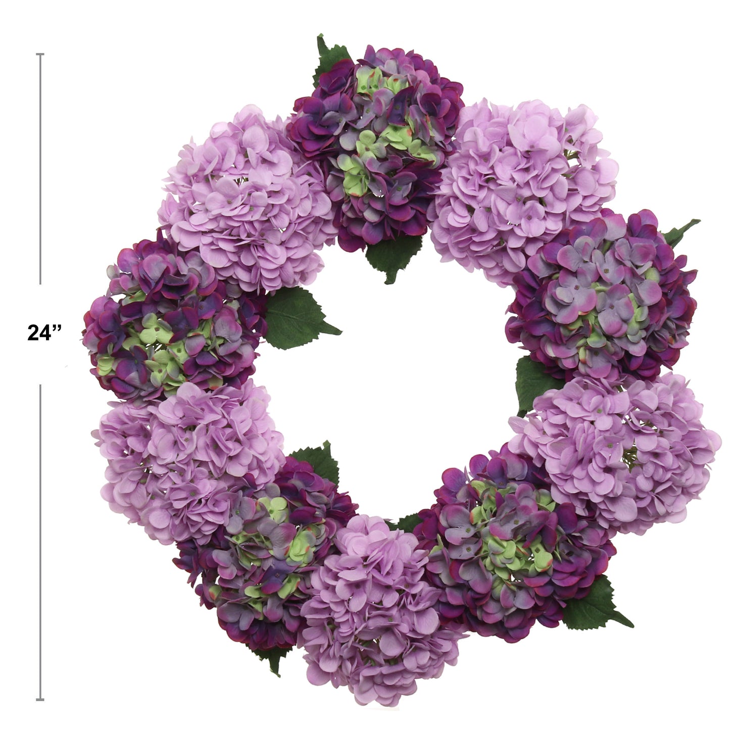 24" Artificial Magenta & Pink Hydrangea Wreath, Handcrafted & UV Resistant, All-Season Floral Decor, Perfect for Home, Weddings, Events & Christmas Displays