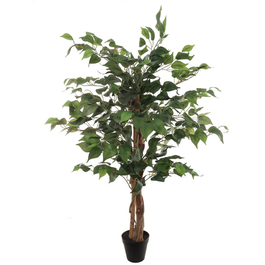 3" Artificial Ficus Tree with 378 Leaves - Realistic Indoor Decor, Low Maintenance Greenery - Perfect for Home, Office & Patio