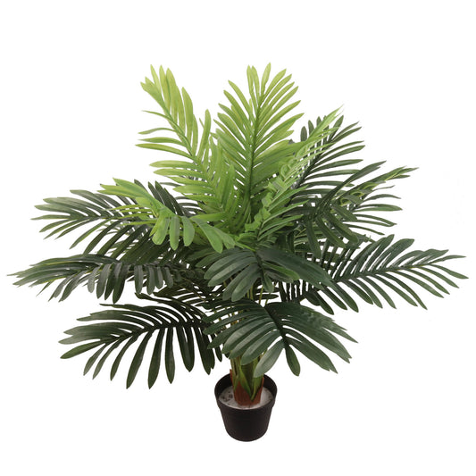 Artificial Areca Palm Tree Fan Palm House Plant in Black Pot 122 Leaves 36"