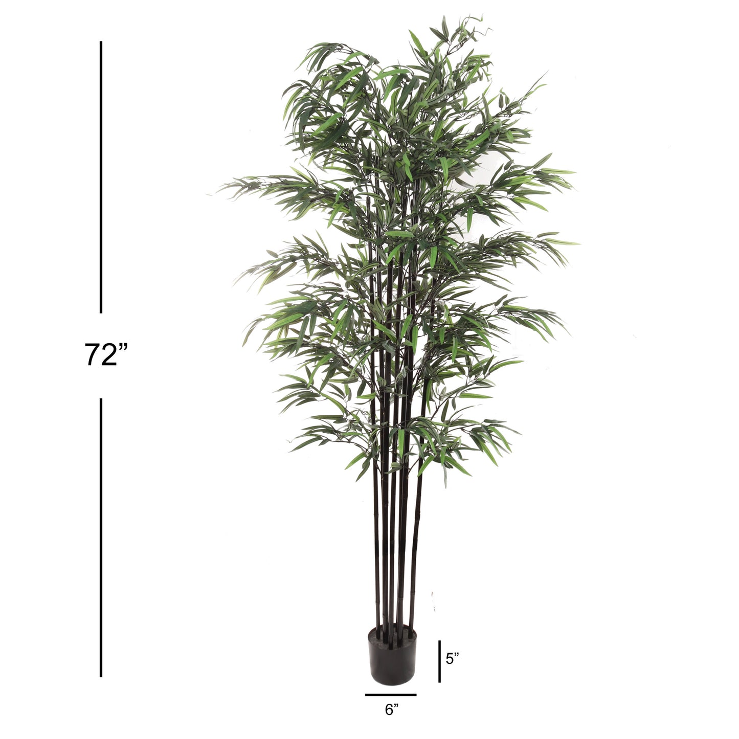 Artificial Bamboo Tree 6 Feet Tall, 1296 Lifelike Leaves Perfect for Home or Office Realistic Indoor Decor