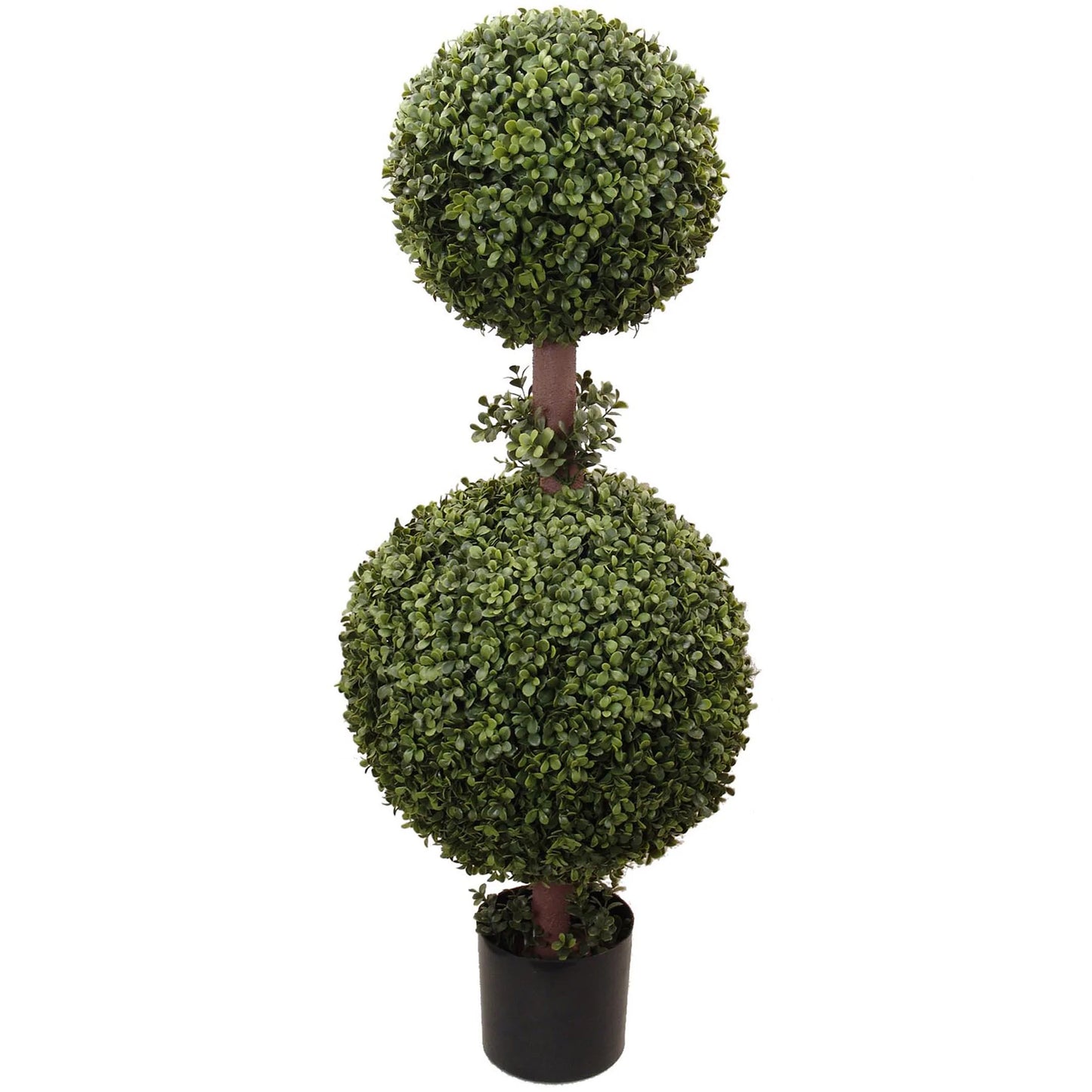 Timeless Charm: Boxwood Double Ball Topiary Artificial UV Indoor Outdoor 33" - Lifelike Foliage, All-Season Décor, Weather-Resistant, Low-Maintenance Elegance for Homes and Gardens