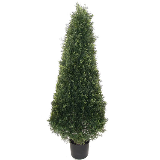 Timeless Beauty: Artificial Cedar Tree Cone Topiary Indoor Outdoor UV 52" - Lifelike Foliage, All-Season Décor, Weather-Resistant, Low-Maintenance Elegance