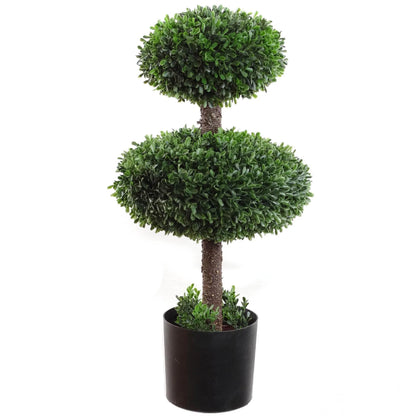 Boxwood Topiary Double  Artificial UV Indoor Outdoor 27"