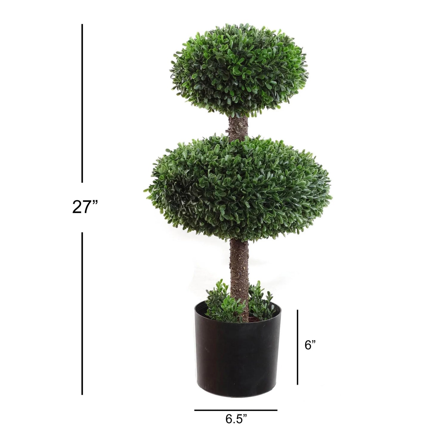 Boxwood Topiary Double  Artificial UV Indoor Outdoor 27"