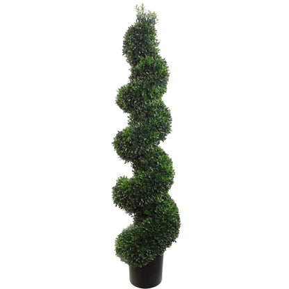 Artistic Sophistication: Boxwood Topiary Double Artificial UV Indoor Outdoor 27" - Lifelike Foliage, All-Season Décor, Weather-Resistant, Low-Maintenance Elegance for Homes and Gardens