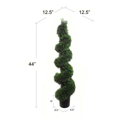 Artistic Sophistication: Boxwood Topiary Double Artificial UV Indoor Outdoor 27" - Lifelike Foliage, All-Season Décor, Weather-Resistant, Low-Maintenance Elegance for Homes and Gardens