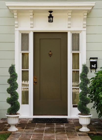Artistic Sophistication: Boxwood Topiary Double Artificial UV Indoor Outdoor 27" - Lifelike Foliage, All-Season Décor, Weather-Resistant, Low-Maintenance Elegance for Homes and Gardens