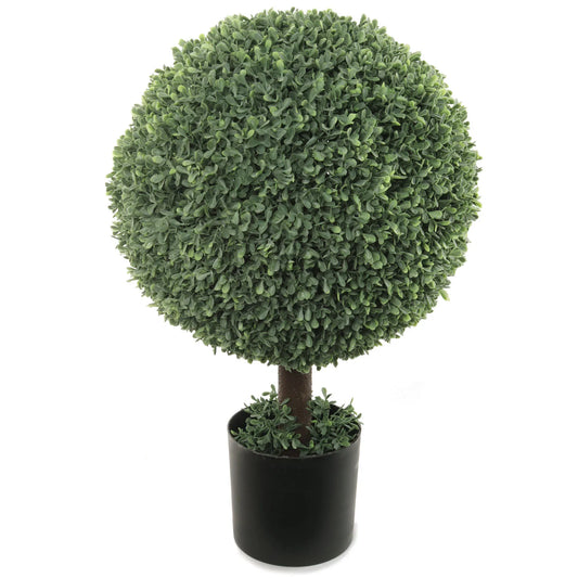 Radiant Beauty Redefined - 25" Artificial Boxwood Ball Topiary for Effortless Elegance and Lasting Greenery