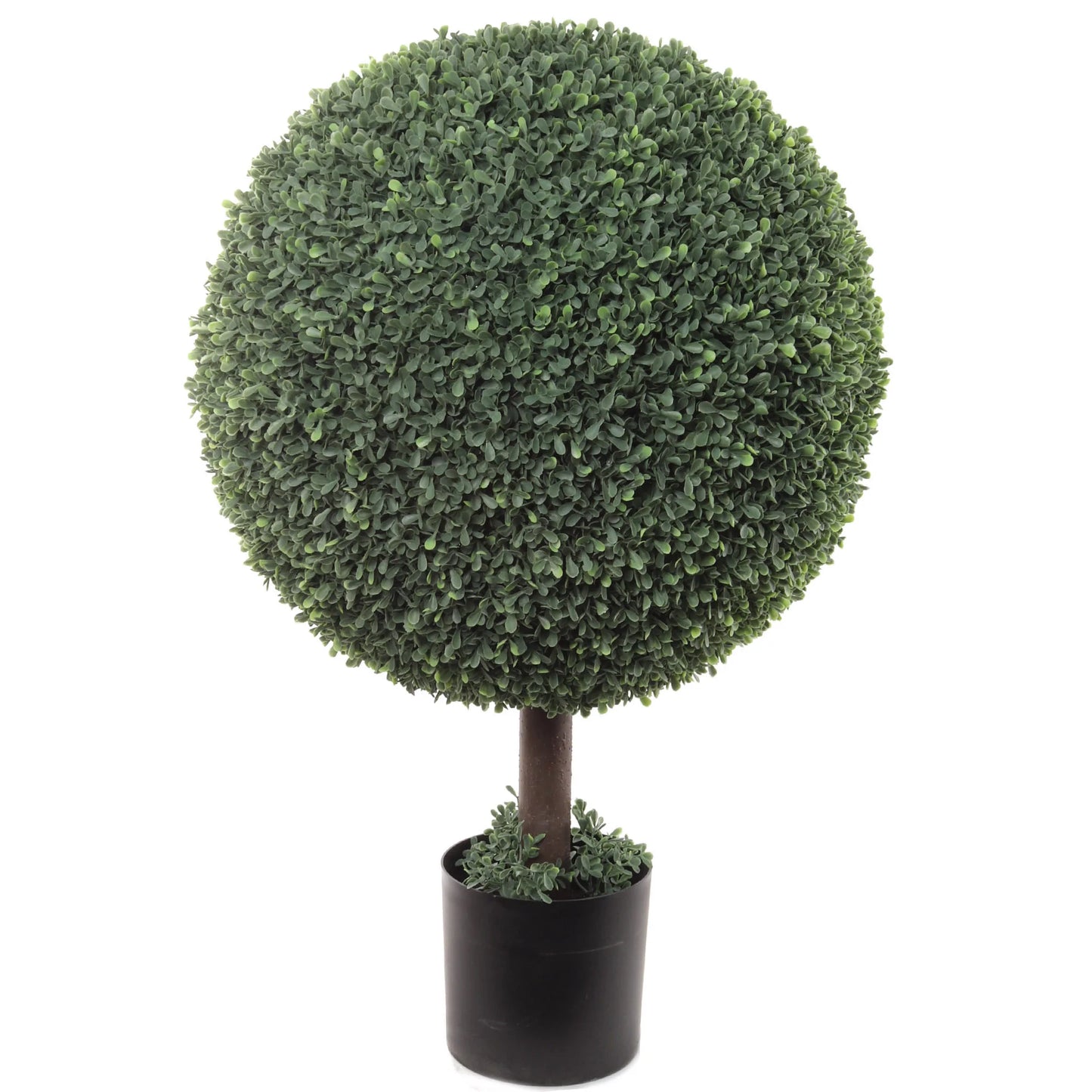 Versatile Sophistication: Boxwood Ball Topiary Artificial UV Indoor Outdoor 31" - Lifelike Foliage, All-Season Décor, Weather-Resistant, Low-Maintenance Elegance for Homes and Gardens