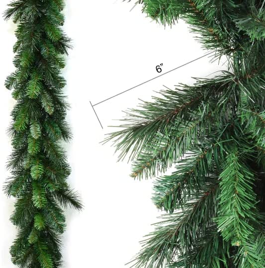 Christmas Garland 9' Artificial Pine Garland Deluxe Evergreen