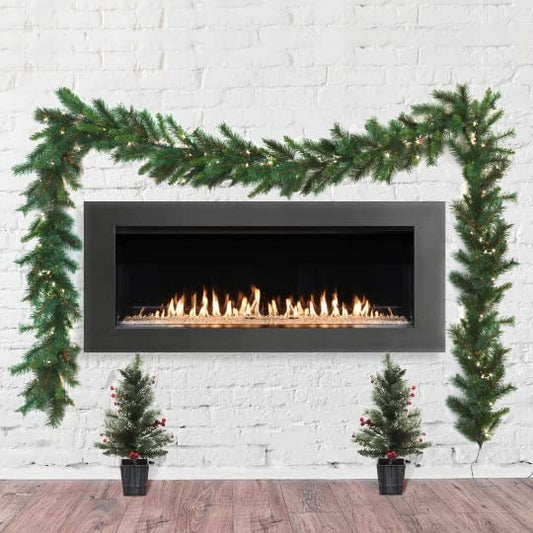 Christmas Garland 9' Pre-Lit Artificial Pine Garland