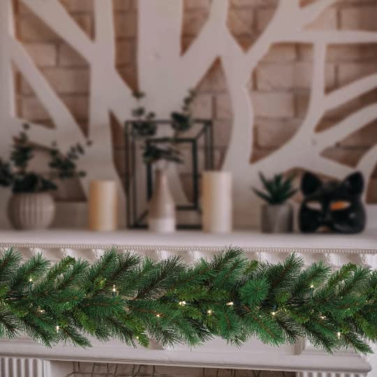 Christmas Garland 9' Pre-Lit Artificial Pine Garland