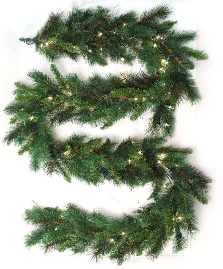 Christmas Garland 9' Pre-Lit Artificial Pine Garland