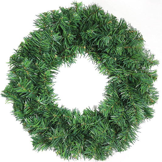 Christmas Wreath 14" Artificial with Metal Stand