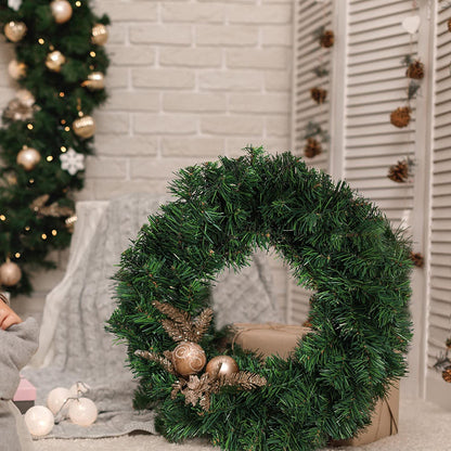Christmas Wreath 14" Artificial with Metal Stand
