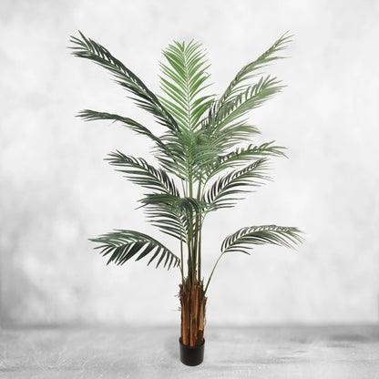 Artificial Silk Areca Palm Tree House Plant in Black Pot  6'
