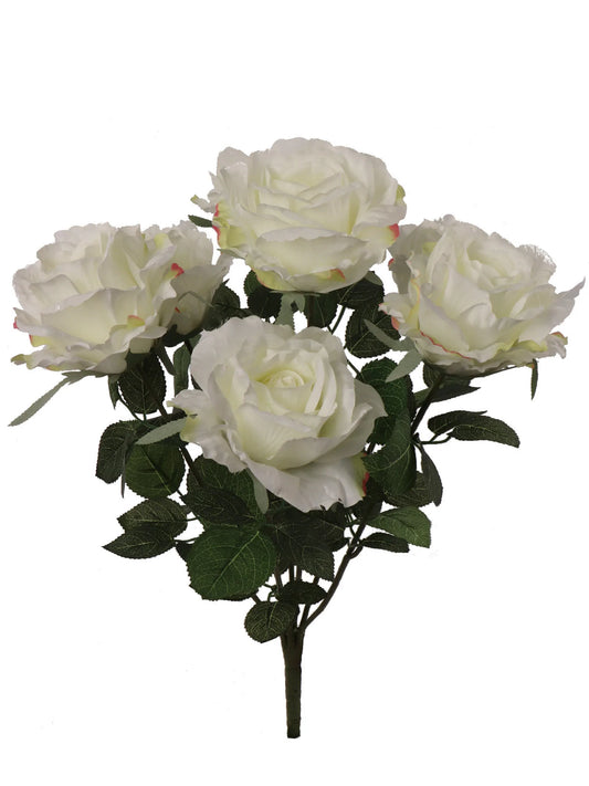 Artificial Cream Rose Bush-20"