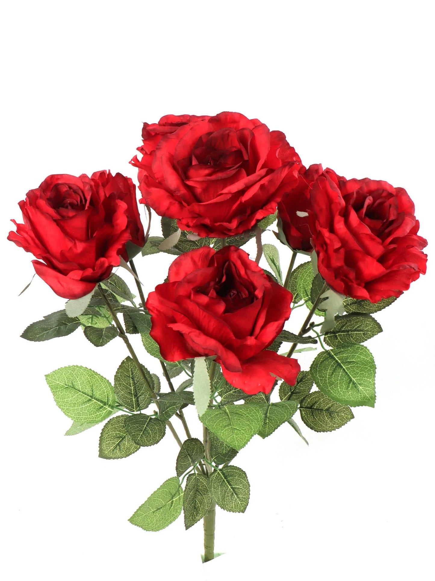 Artificial  Red Rose Bush-20"