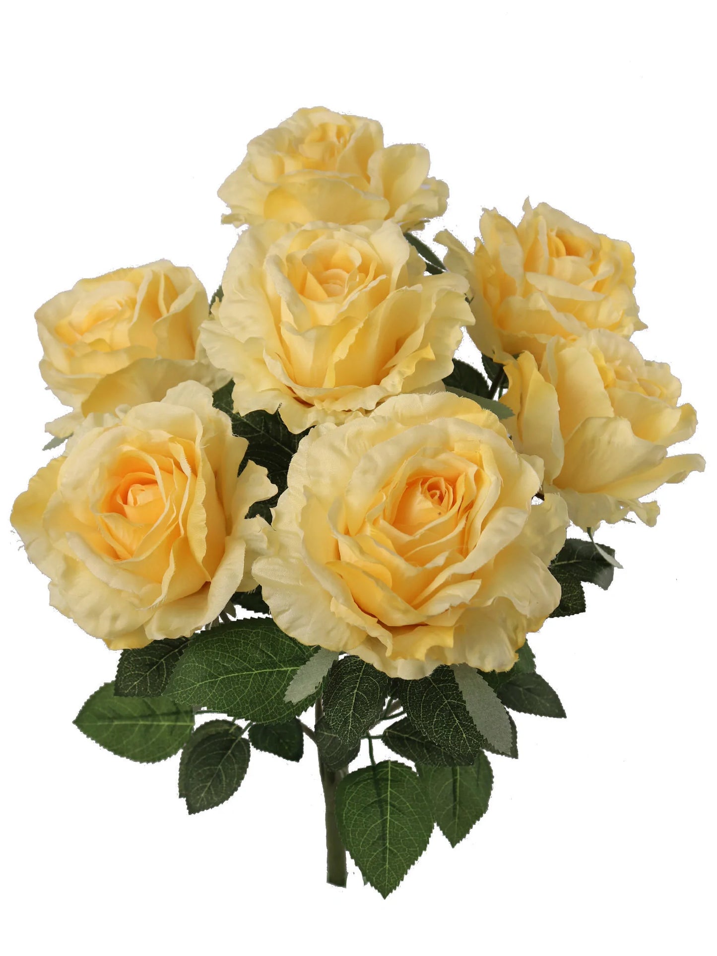 Artificial Yellow Rose Bush-20"